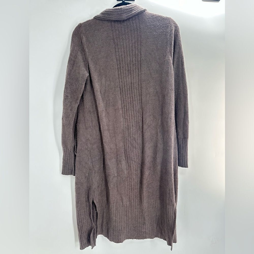 Barefoot Dreams M CozyChic Lite Long Sweater Gray Ribbed Weekend Cardigan - Picture 3 of 6